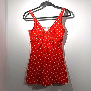 Marina West Red W/ White Polka dots Bathing Suit